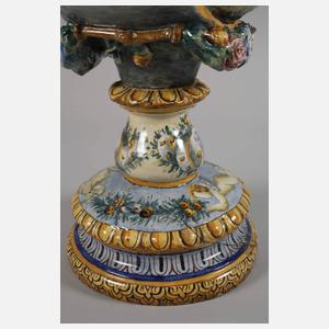 Übergroße italienische Majolikavase