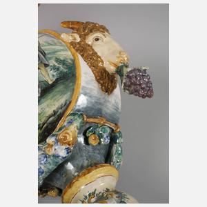 Übergroße italienische Majolikavase