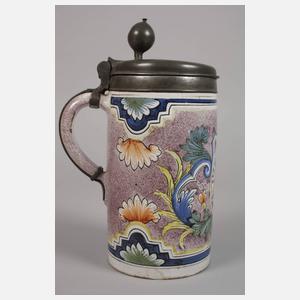 Erfurter Fayence-Walzenkrug