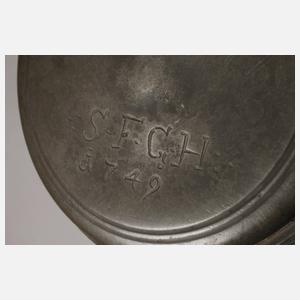 Erfurter Fayence-Walzenkrug