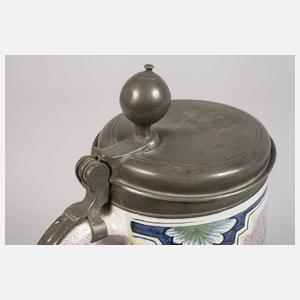 Erfurter Fayence-Walzenkrug