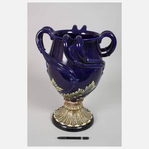 Große Fußvase Villeroy & Boch attr.