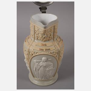 Villeroy & Boch Mettlach Weinkanne Historismus