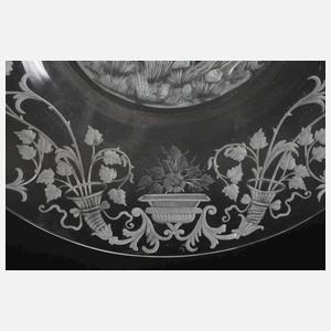 Steuben Glass Works feiner Schliffteller