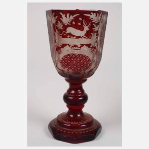 Drei böhmische Pokalgläser