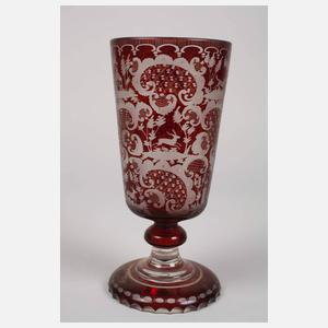 Drei böhmische Pokalgläser