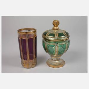 Fünf böhmische Prunkgläser