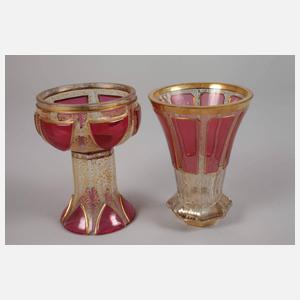 Vier böhmische Gläser