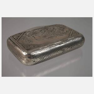 Silber jagdliches Zigarettenetui