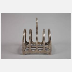 Silber Durchbruchschale und Toastständer