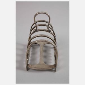 Silber Durchbruchschale und Toastständer