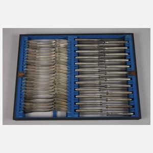 Silber übergroßes Essbesteck Augsburger Faden