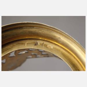 Vier Teegläser Tulasilber