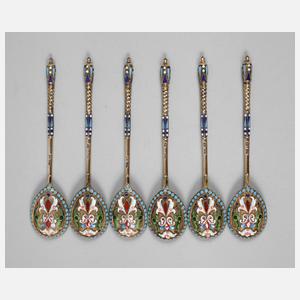 Sechs Silberlöffel Russland