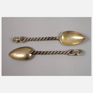 Zwölf vergoldete Löffel Hamburg