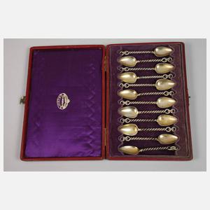 Zwölf vergoldete Löffel Hamburg