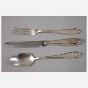 Großes Speisebesteck Silber