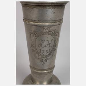 Paar Grabower Röhrken Zinn