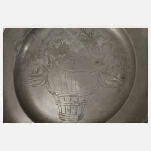 Gesellen-Zunftteller Zinn