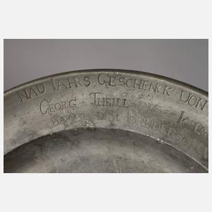 Gesellen-Zunftteller Zinn