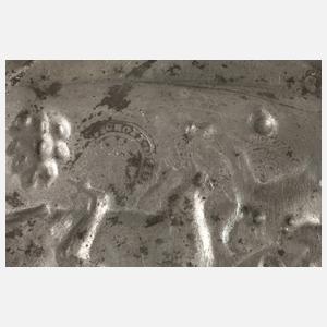 Zinnteller Bärenjagd