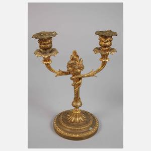 Paar französische Kaminleuchter