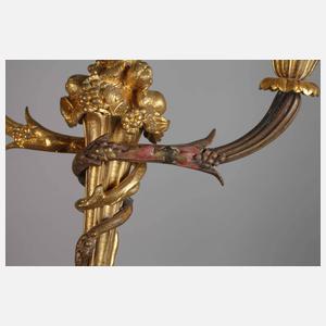 Paar französische Kaminleuchter