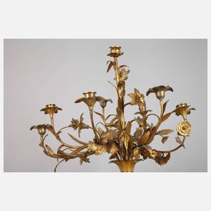 Floraler Messingleuchter