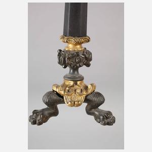 Paar klassizistische Kaminleuchter