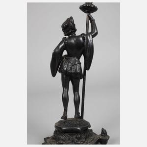 Paar figürliche Eisenleuchter