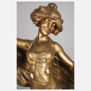 Lucien Chales Alliot, große figürliche Lampe