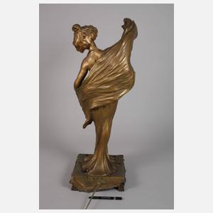 Lucien Chales Alliot, große figürliche Lampe