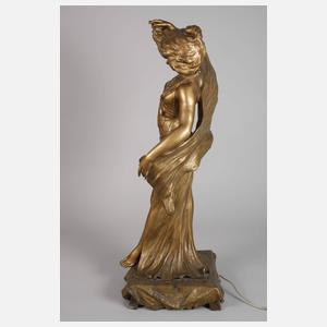 Lucien Chales Alliot, große figürliche Lampe