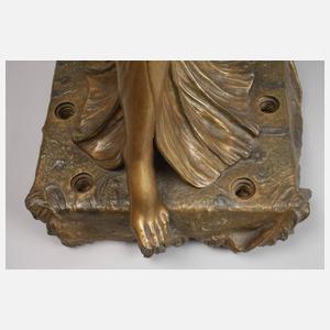 Lucien Chales Alliot, große figürliche Lampe