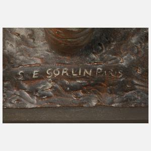 S. E. Görlin, auf dem Weg zum Brunnen