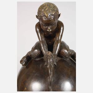 Paul Silvestre, große Brunnenfigur mit Faun