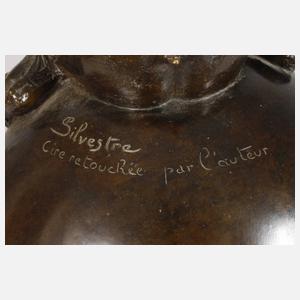 Paul Silvestre, große Brunnenfigur mit Faun