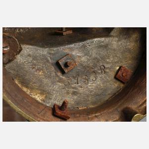 Adrien Etienne Gaudez, Chryselephantin Jeanne d'Arc + Papiere im Expertisenordner