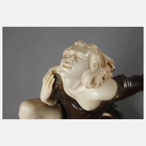 Ernst Seger, Chryselephantin Tänzerin + Papiere im Expertisenordner