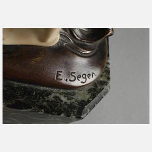 Ernst Seger, Chryselephantin Tänzerin + Papiere im Expertisenordner