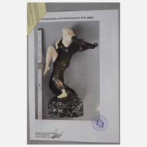 Ernst Seger, Chryselephantin Tänzerin + Papiere im Expertisenordner