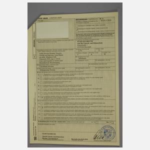 Josef Ulrich, Chryselephantin Art déco Tänzerin + Papiere im Expertisenordner