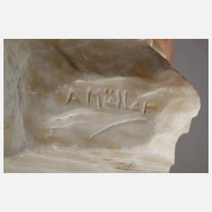 A. Müller, Relief weiblicher Halbakt