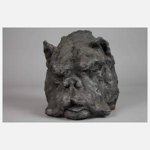 Monogrammist KW, Hundekopf Terrakotta