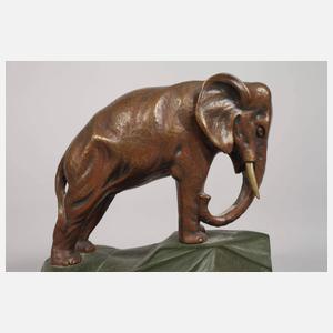 Paar Elefanten als Buchstützen Art déco