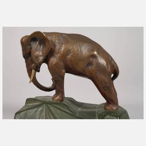 Paar Elefanten als Buchstützen Art déco