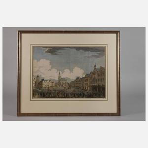 Gottlieb F. Abel, "Der Krönungszug von Leopold II"