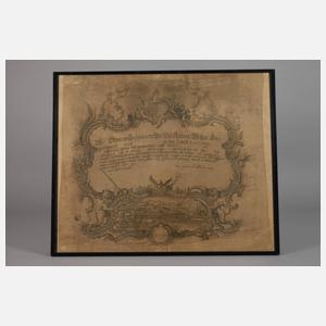 Franz Xaver Schönbächler, Gesellenbrief Luzern (18. Jh.)