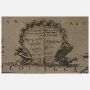 Giovanni de Rossi, Kupferstichkarte Italien