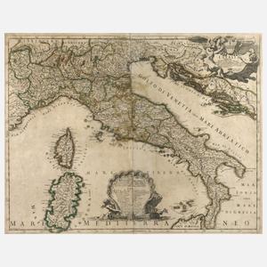 Giovanni de Rossi, Kupferstichkarte Italien